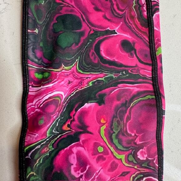 Fyounce Leggings Sz X-Large (10) Tie Dye Pink & Green Psychedelic Water Ripple - Picture 13 of 13